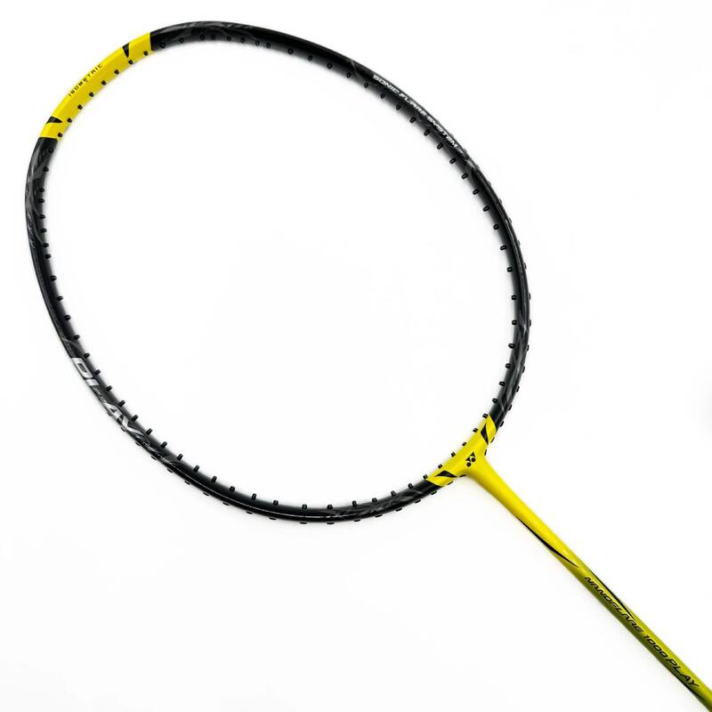 NANOFLARE 1000 PLAY 4U Adult Badminton Racket with Bag (Strung) - Black/Yellow