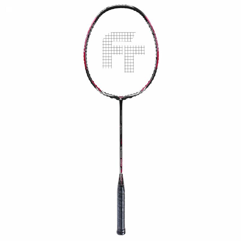 TJ POWER POWER 4UG5 Adult Badminton Racket with Racket Bag (Strung) - Black/Red