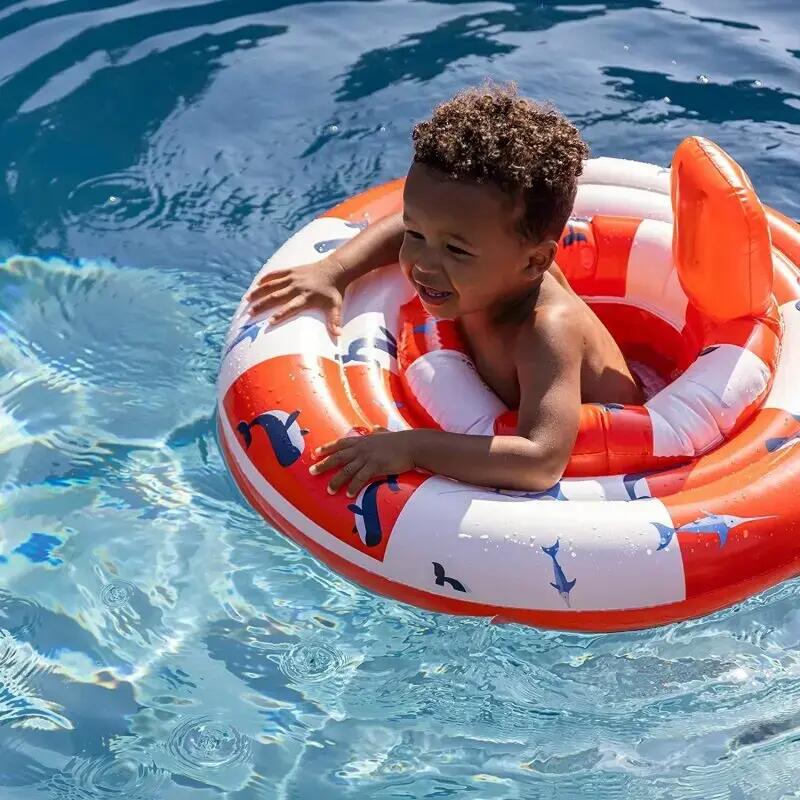Baby-Schwimmsitz 0-1 Jahre  Red White Whale 2/6