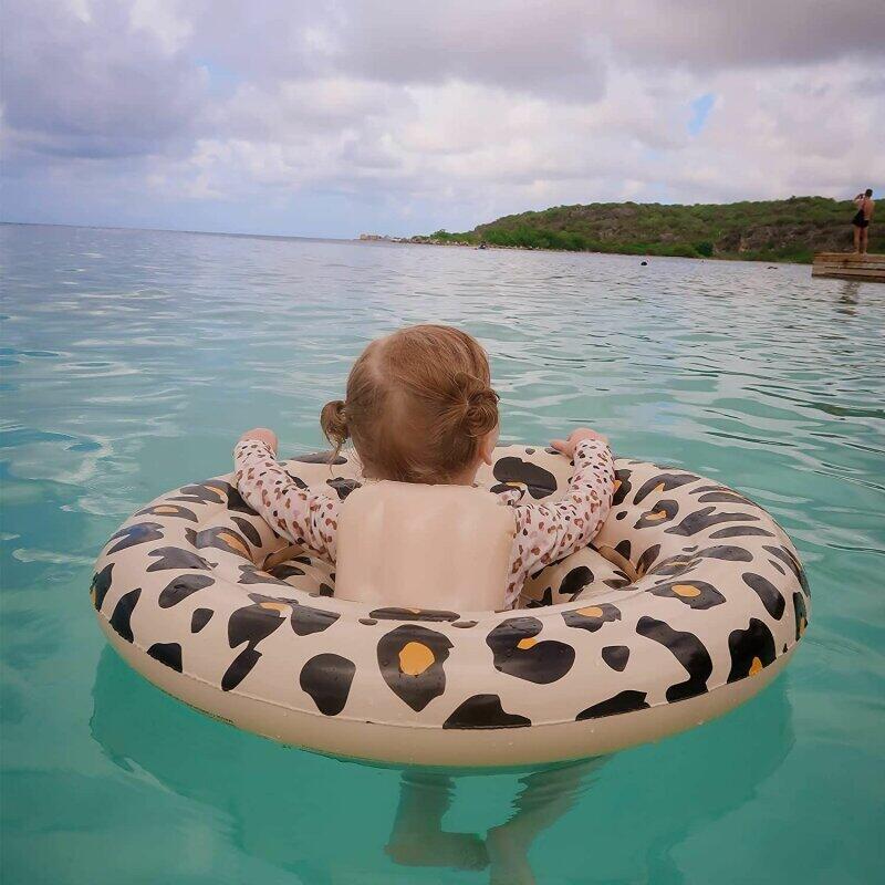 Swim Essentials Baby Schwimmring Leopard Beige 69 cm