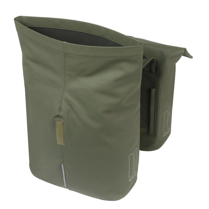 Sac à vélo double  Basil City moss green MIK 28-32L