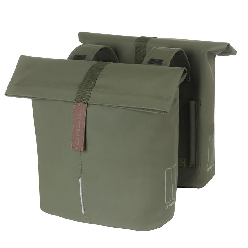 Doppelpacktasche Basil City 28-32 Liter 12 x 29 x 30 cm - Moss Green