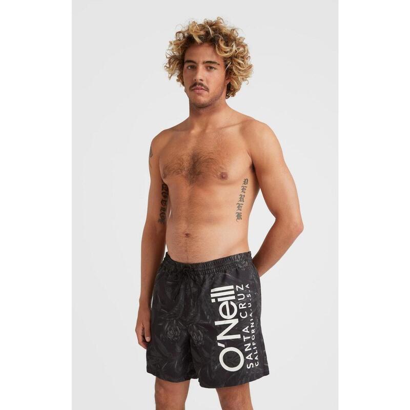 Cali Floral 16'' Swim Shorts férfi fürdőnadrág - fekete