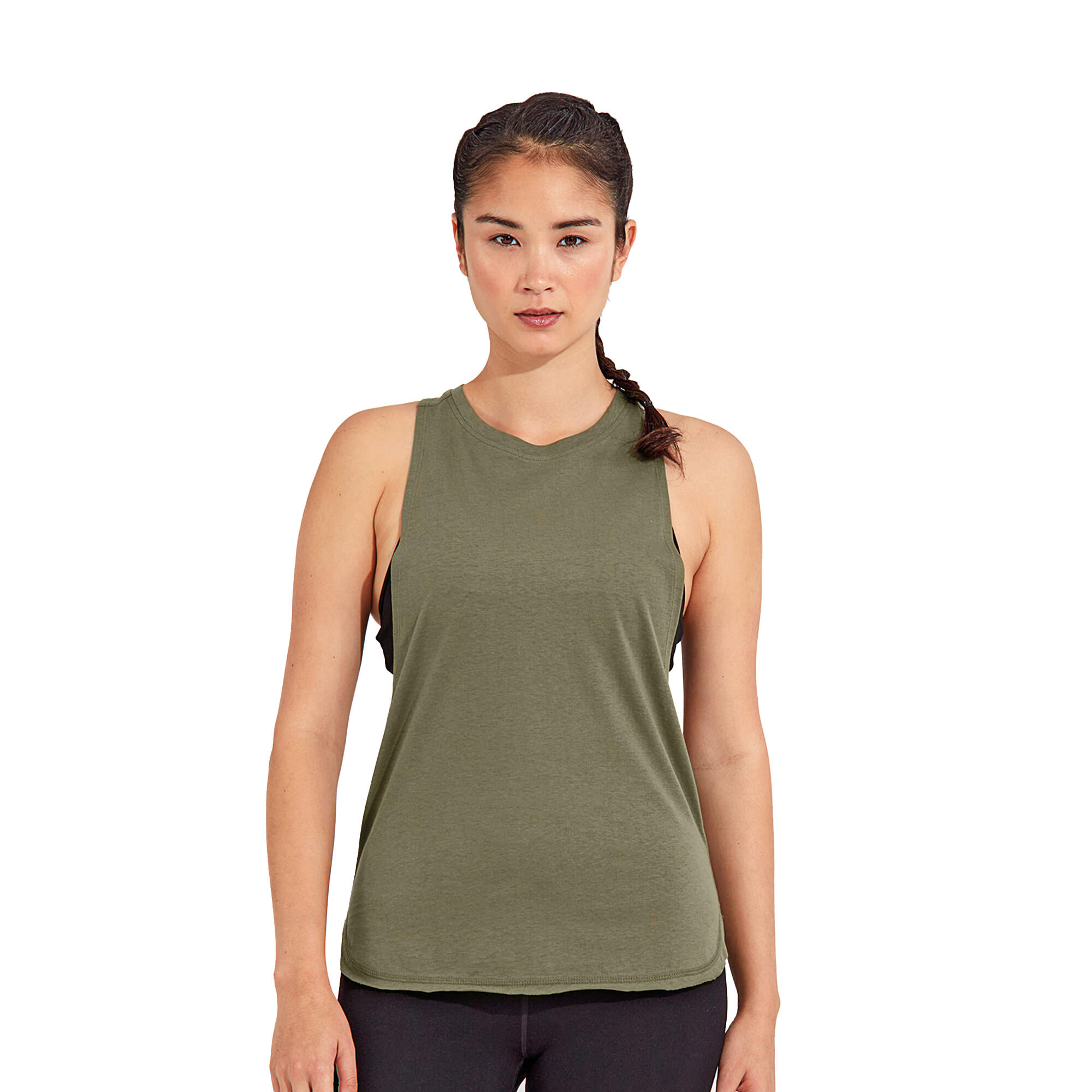 Womens/Ladies Tank Top (Olive) 3/3