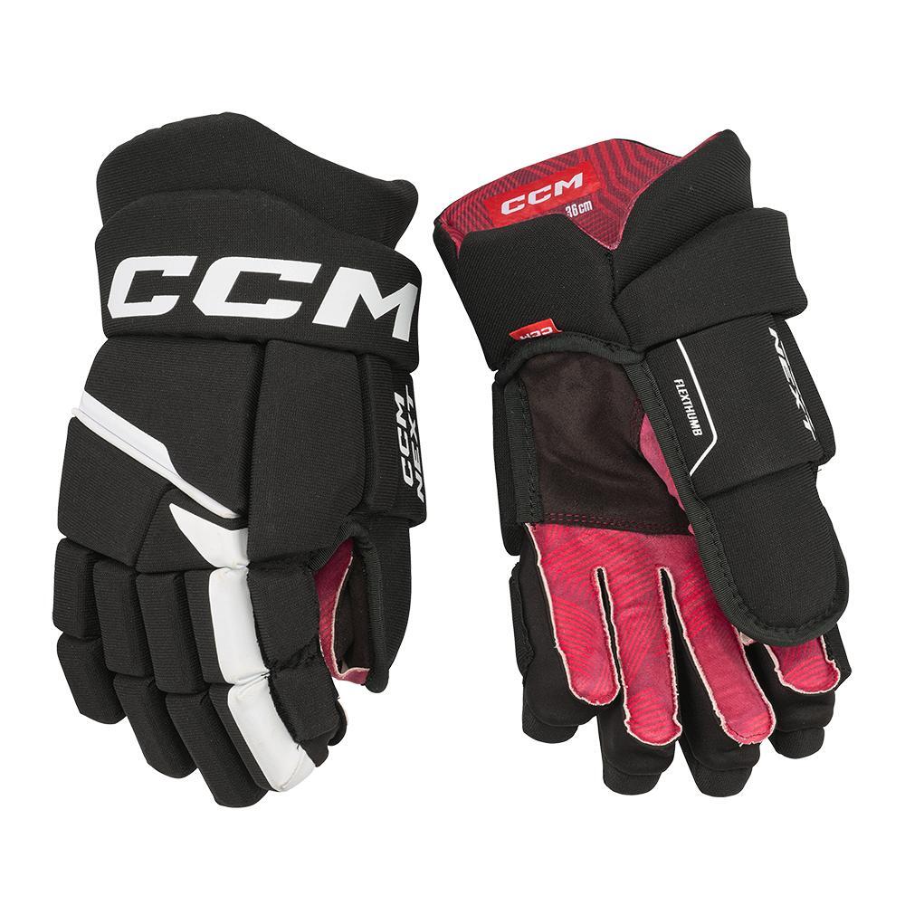 CCM Eishockeyhandschuhe Schwarz/Weiß Senioren CCM Next