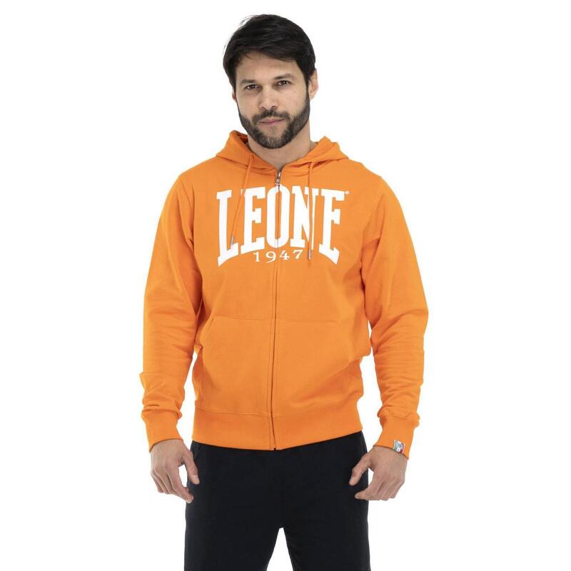 Sweatshirt met capuchon en ritssluiting Leone Basic