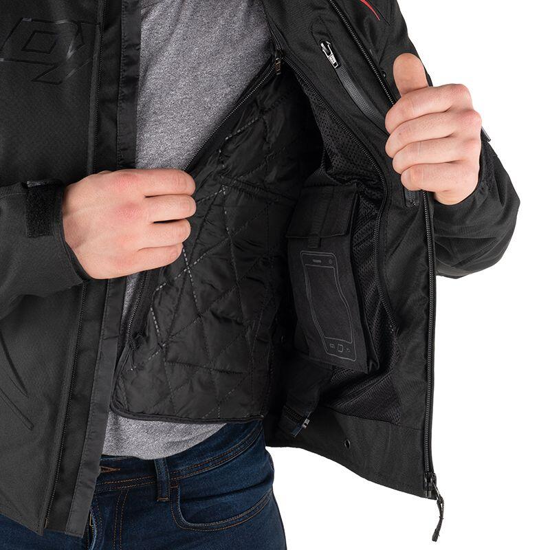 Blouson TRUSTER homme Noir/Rouge DXR 7/7