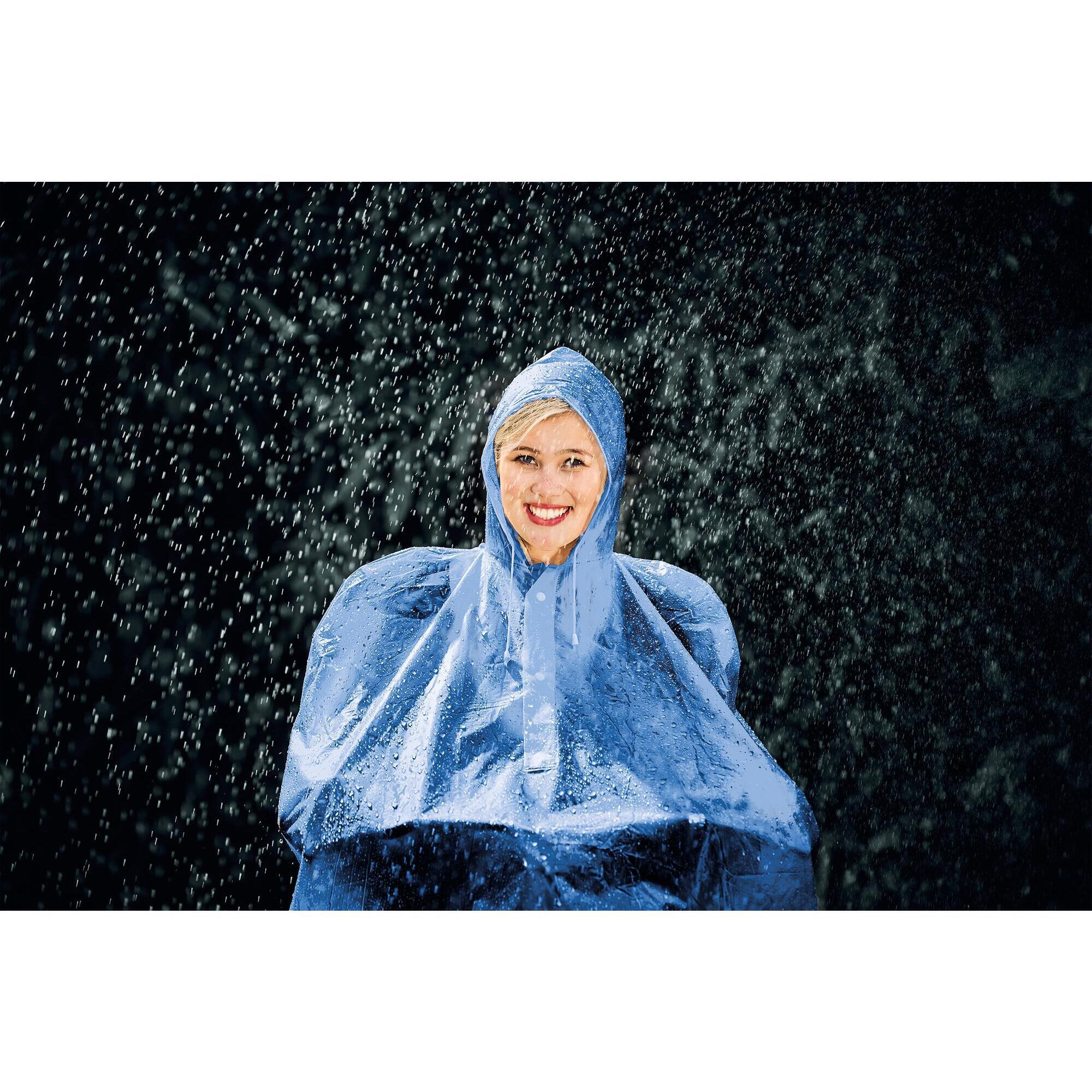 Prophete - Cape De Pluie Pour Vélo - Poncho - Bleu - Decathlon