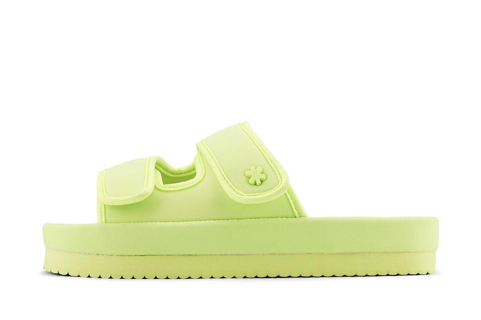 Klapki basenowe damskie Flip Flop Velcro Flower