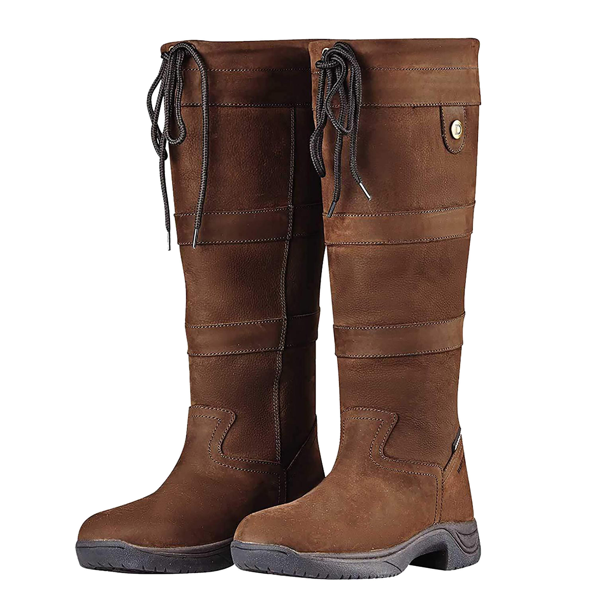 Adults Unisex River Leather Boots III (Chocolate) 3/4