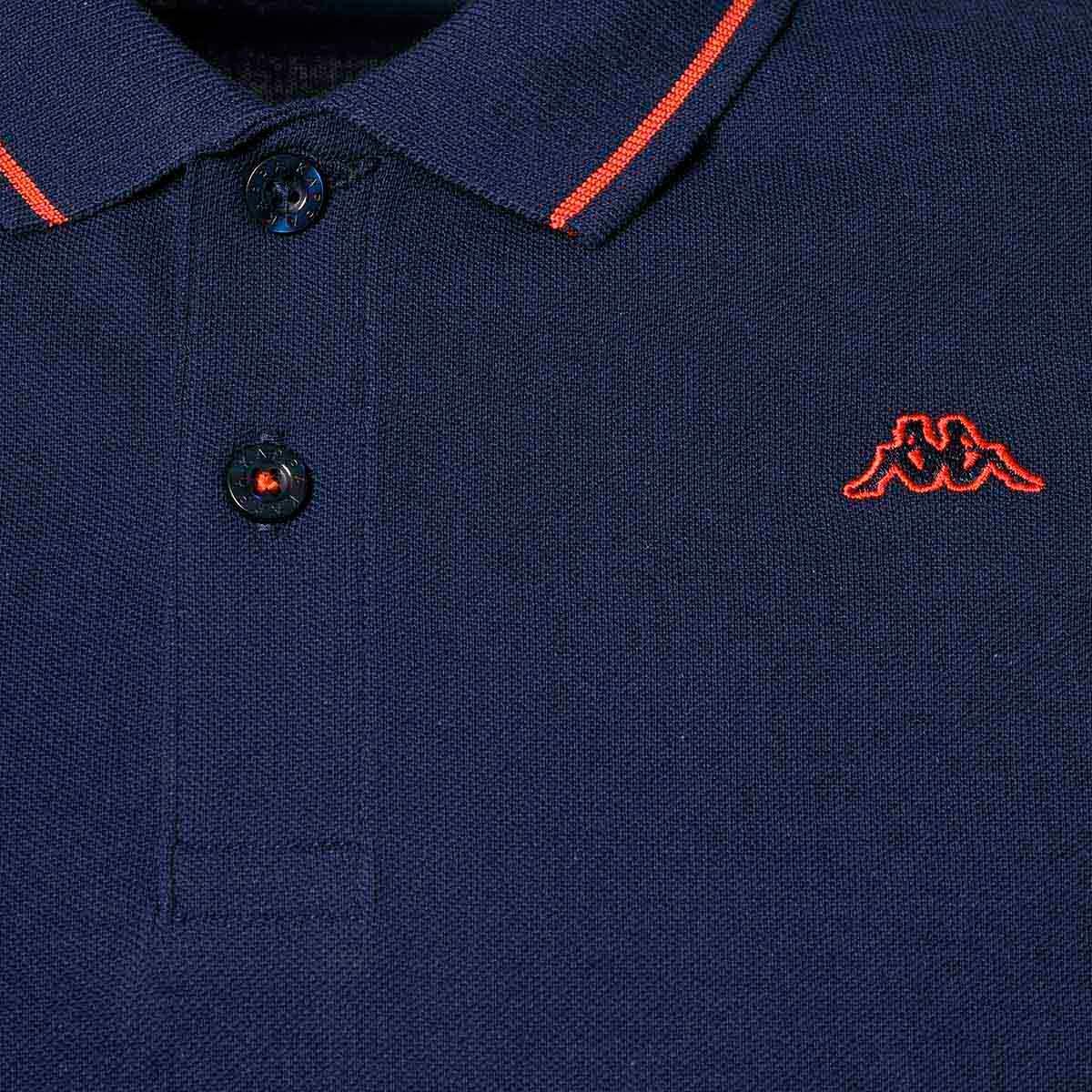Polo Kappa Ezio da Uomo Blu Navy/Rosso 7/7