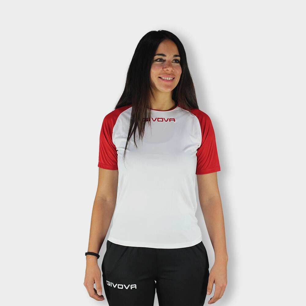 T-shirt uomo givova bianco/rosso 4/6