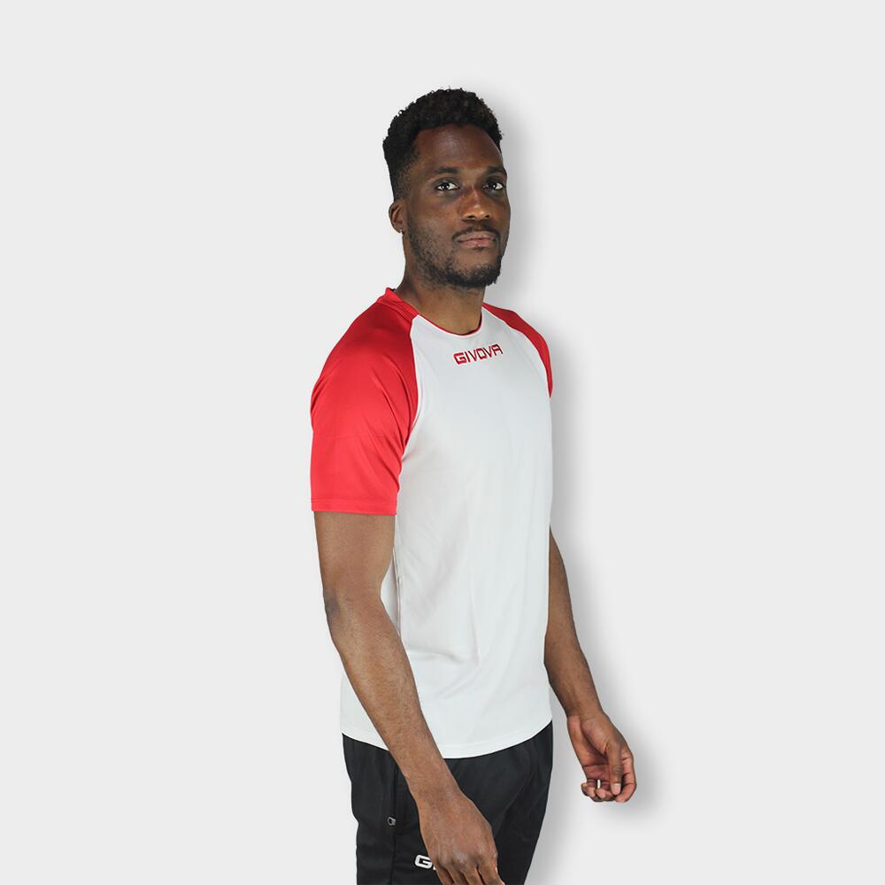 T-shirt uomo givova bianco/rosso 2/6