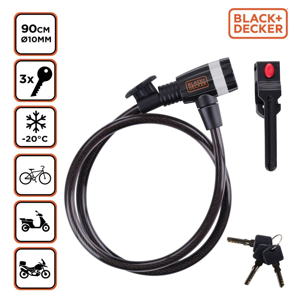 Zapięcie rowerowe Black + Decker na zamek 10x900mm 2/6