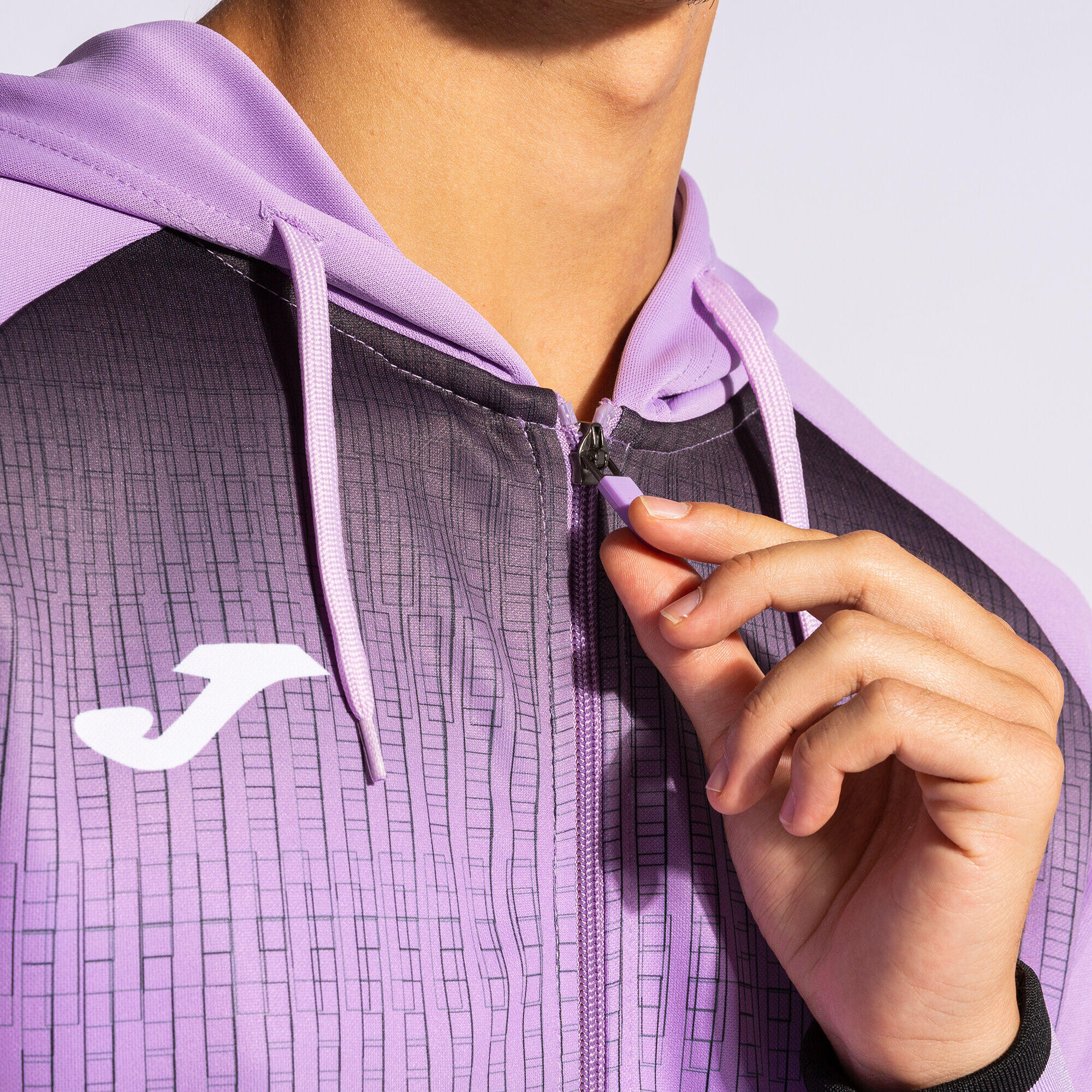 Chaqueta Con Capucha Fútbol Hombre Joma Tiger V Morado 7/7