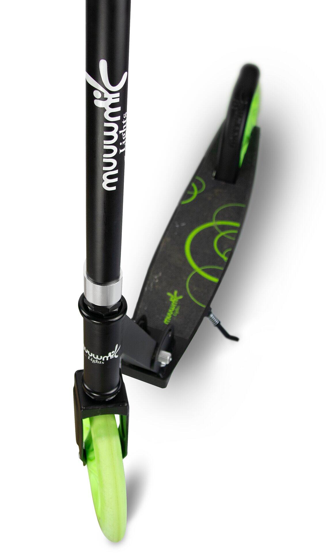 muuwmi Lights Aluminium Scooter GLOW 215 mm, mit Leuchtrollen und Glow-Effekt 9/14