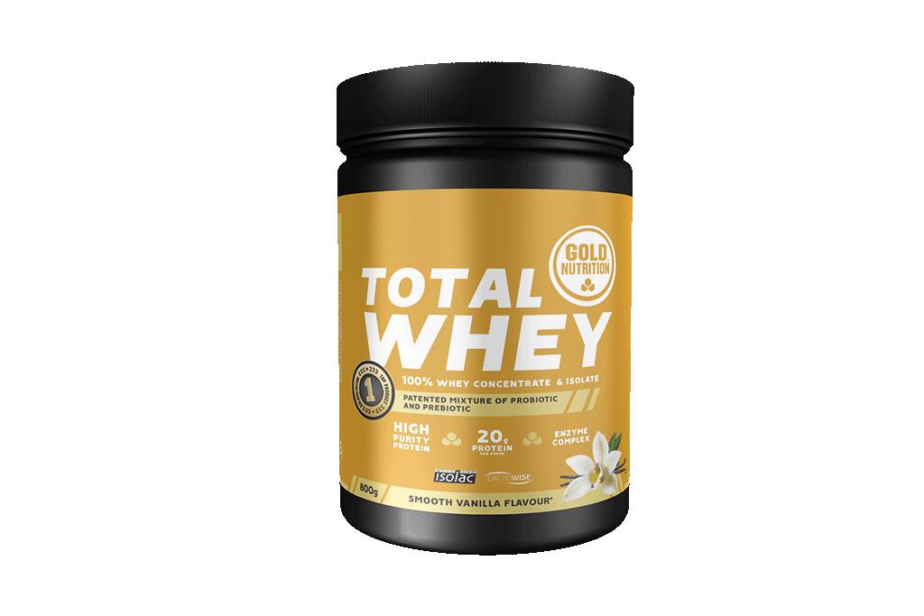 Pudra proteica din zer, GoldNutrition Total Whey vanilie, 800g