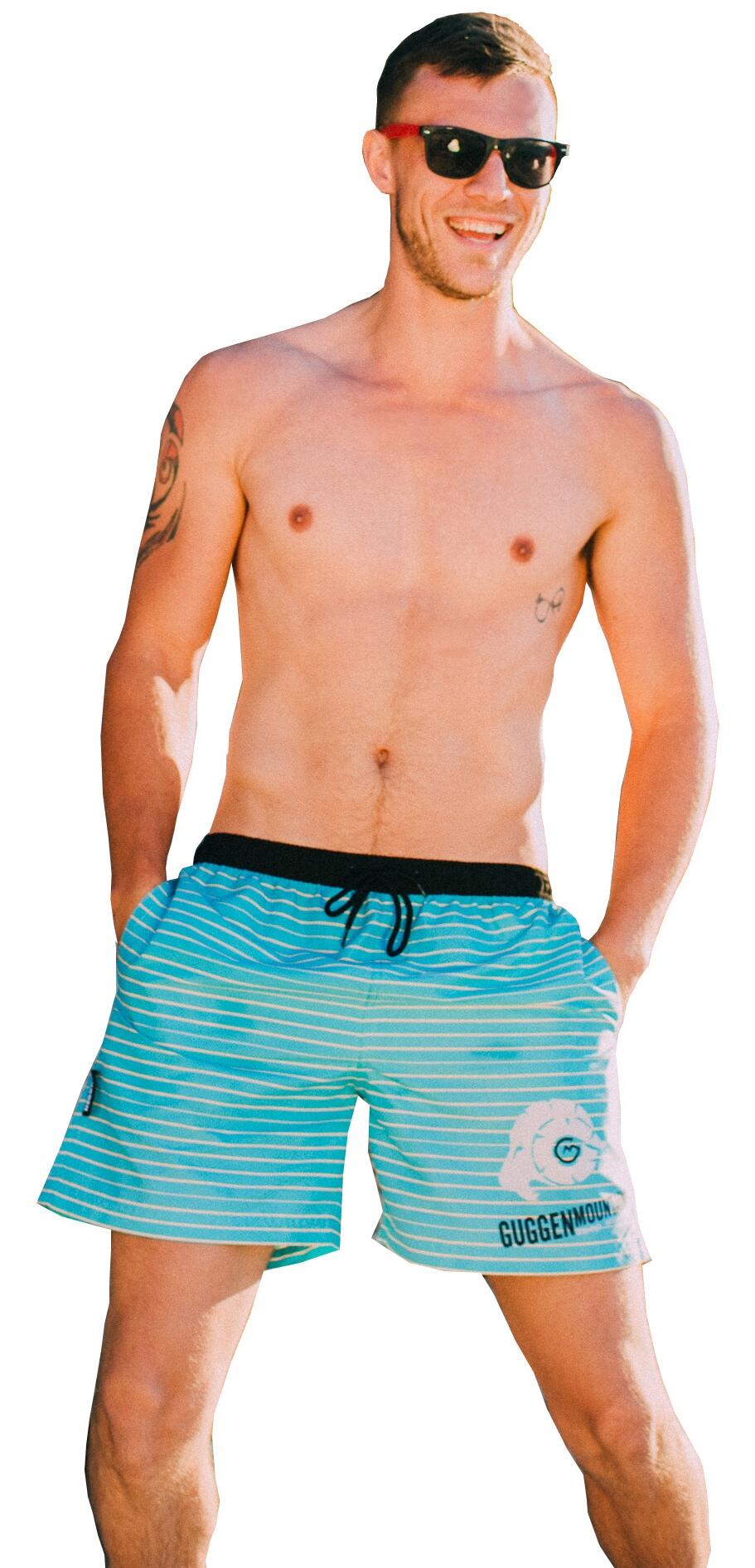 GUGGEN MOUNTAIN B6 Boardshort Short Maillot de bain homme avec motif 2/7
