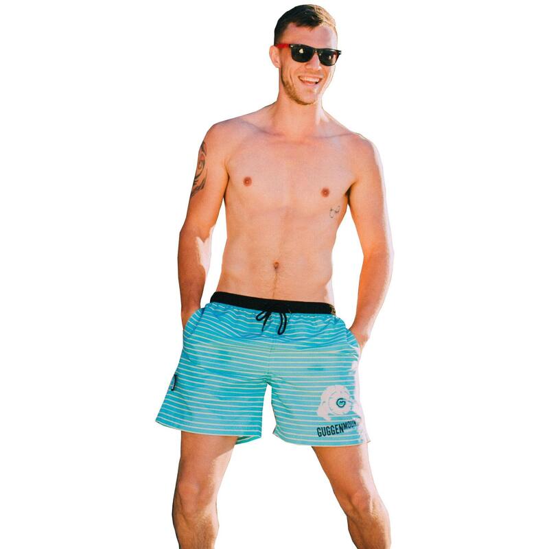 GUGGEN MOUNTAIN B6 Boardshort Short Maillot de bain homme avec motif