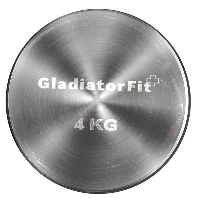 Haltères rondes en chrome (x2) 2