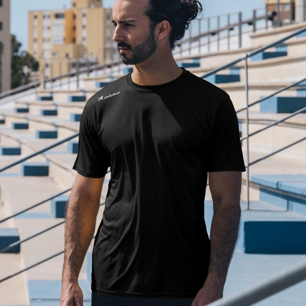 Camiseta de Fútbol para Hombre Asioka Premium Negro Poliéster 2/6
