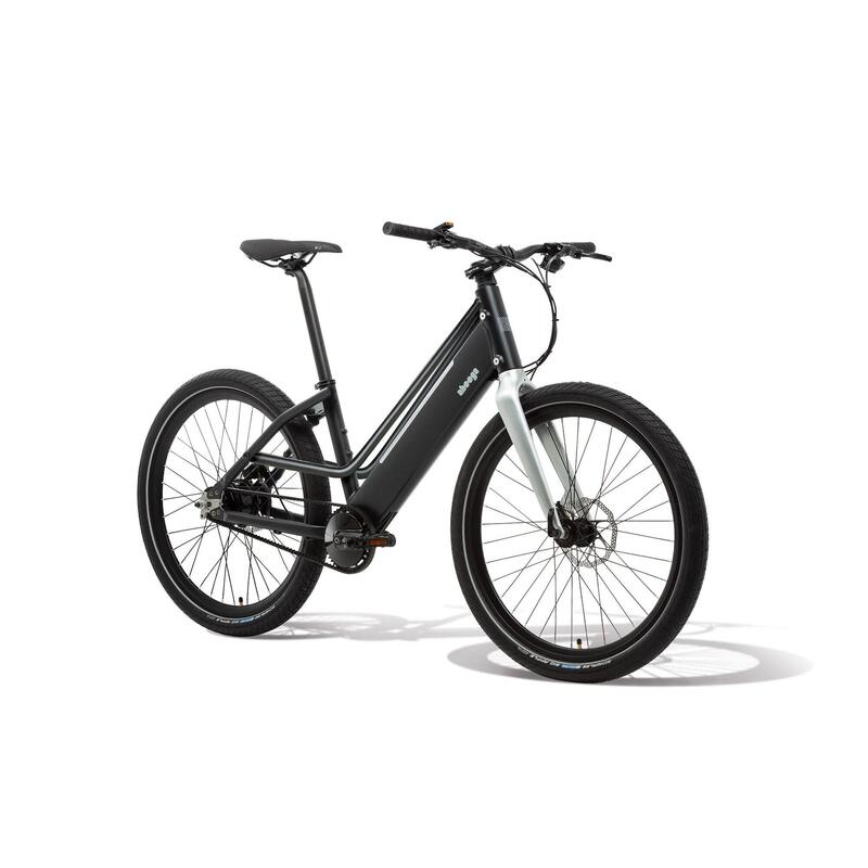 Bicicletta elettrica da città Ahooga Modulare Low Step Grigio Seta