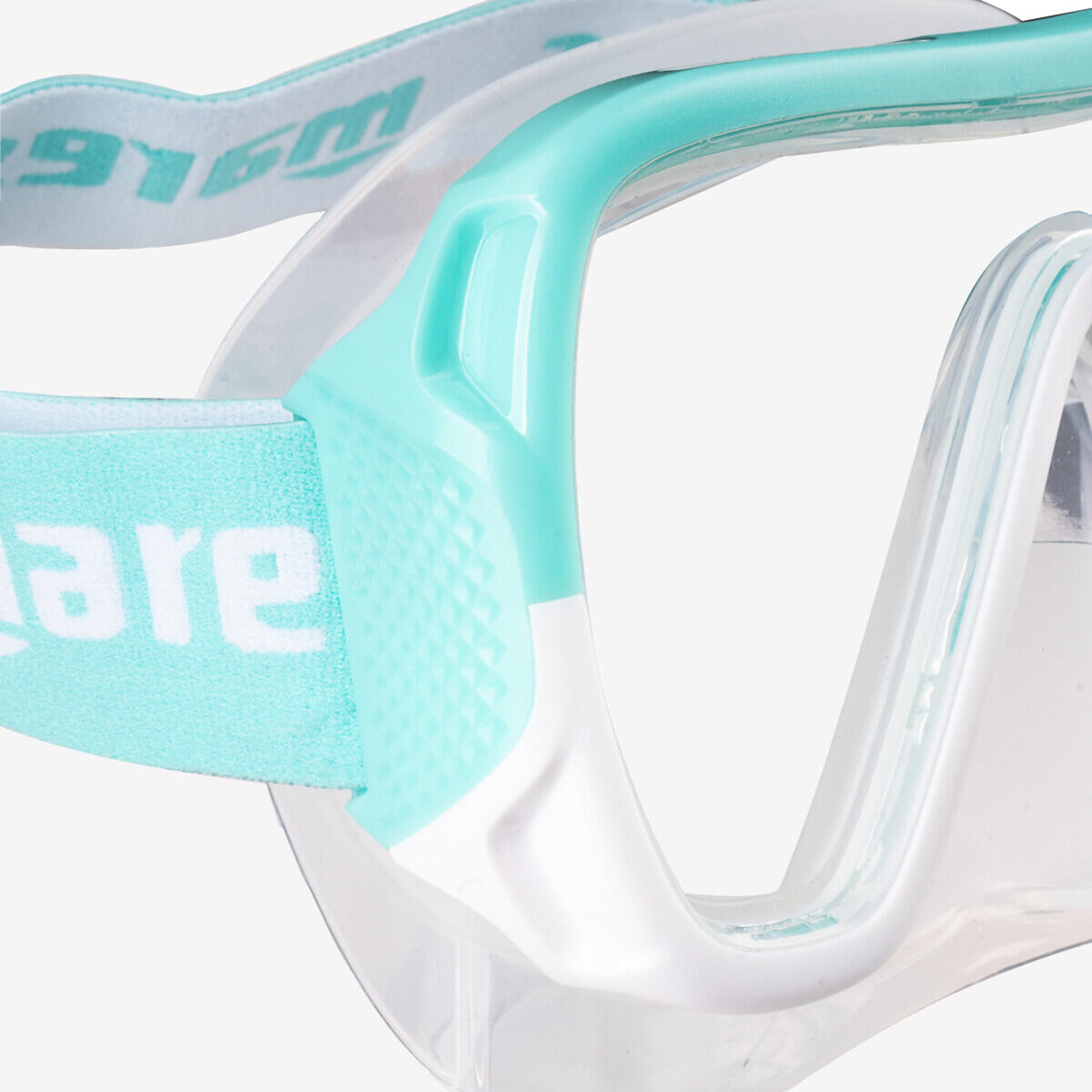 Kit Buceo Máscara Tubo Snorkel Mares Combo Keewee Adulto Menta 3/4