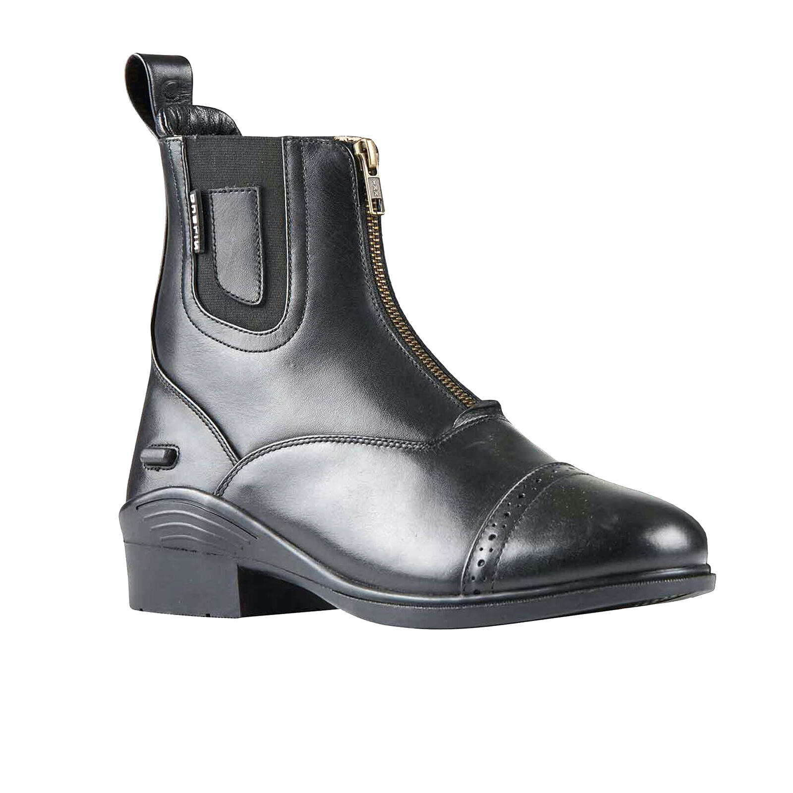 DUBLIN Womens/Ladies Evolution Zip Front Waterproof Leather Paddock Boots (Black)