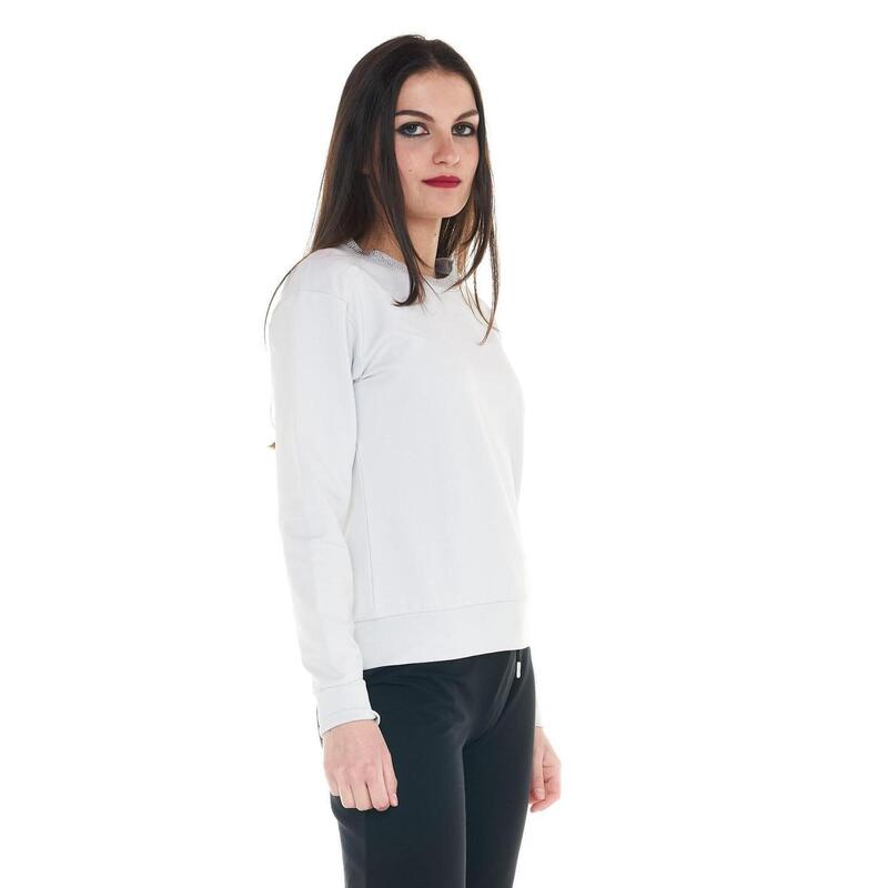 Cristal Shine sweatshirt met ronde hals voor dames