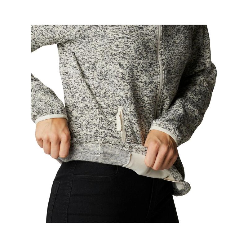 W Sweater Weather Full Zip női polár pulóver - homok