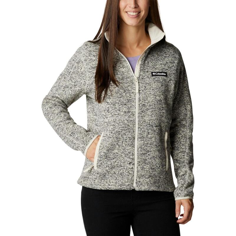 Fleecepullover W Sweater Weather Full Zip Damen - sand