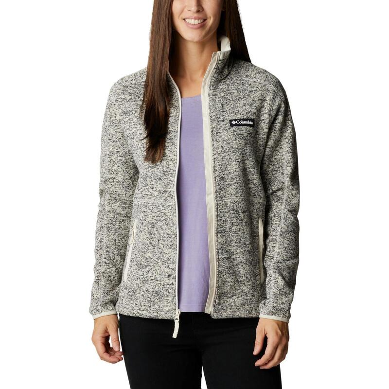 Fleecepullover W Sweater Weather Full Zip Damen - sand