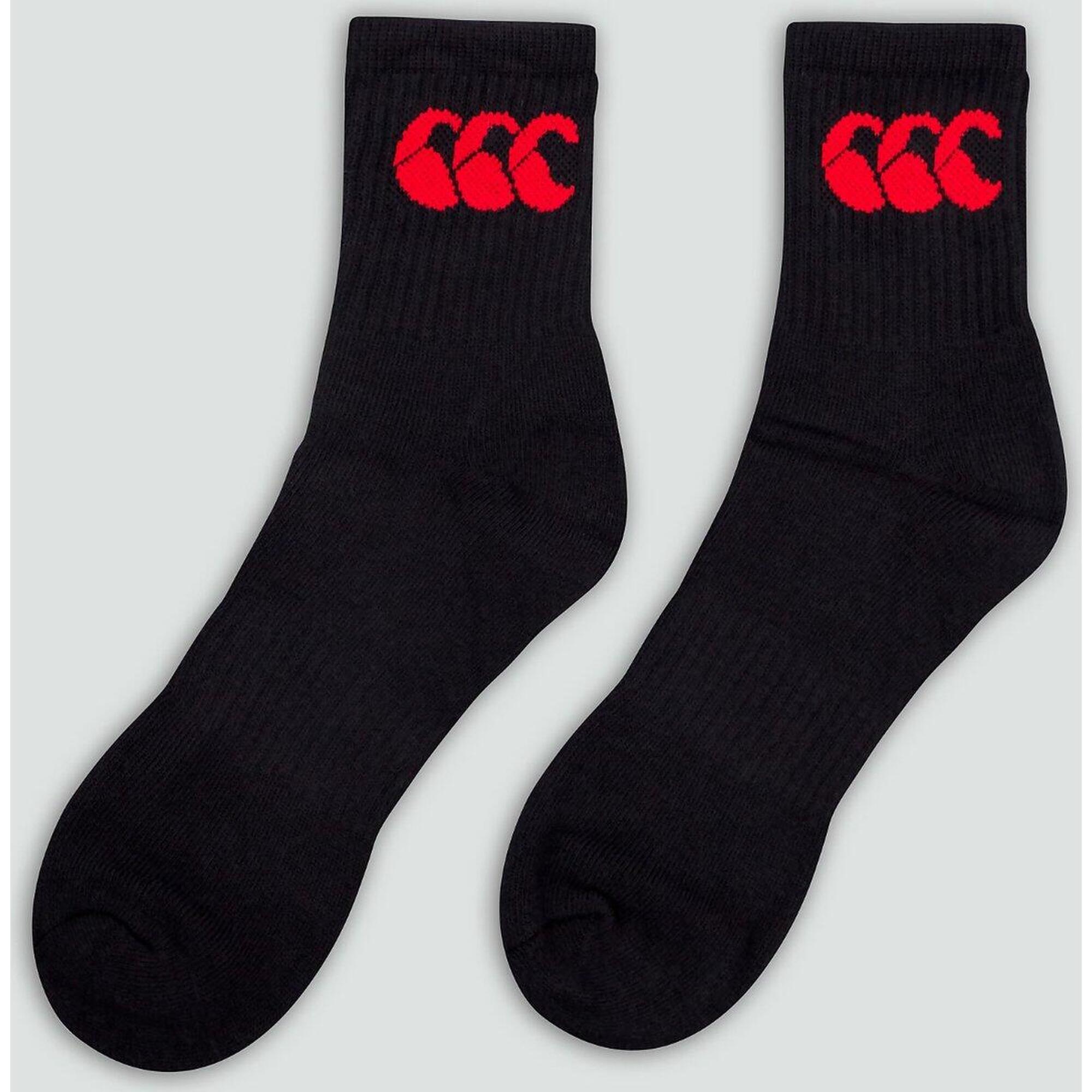 Canterbury - Chaussettes De Rugby - Unisexe Adultes Noir - Chaussettes - Noir|rouge - 43/46 - Decathlon