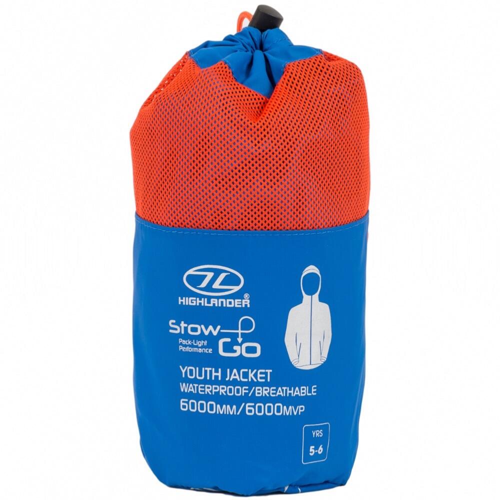 Jaqueta infantil dobrável para caminhadas ST&GO - 7/8 anos - Azul 3/4
