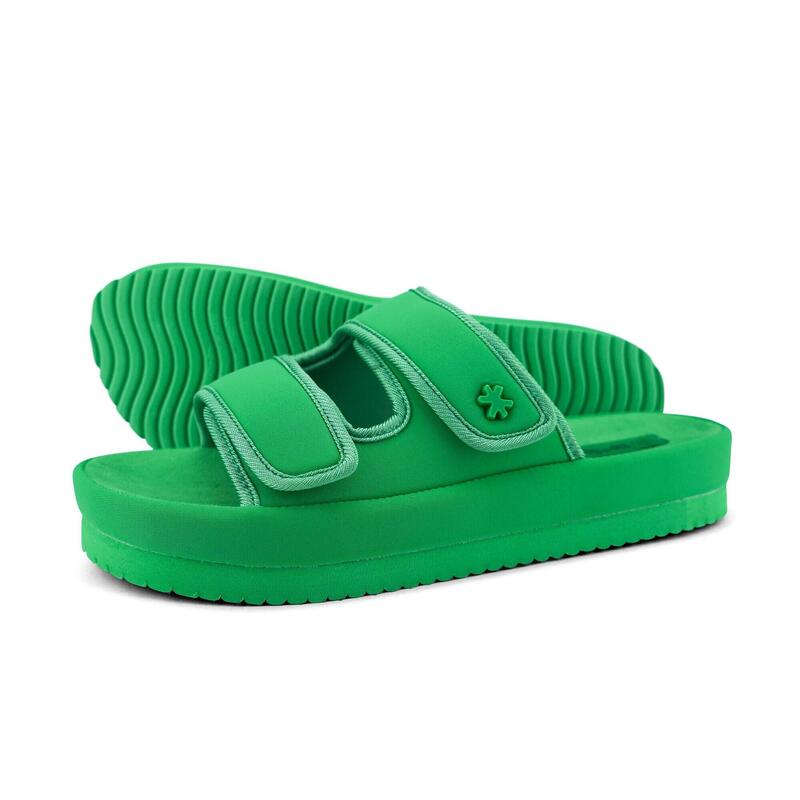 Damen flip*flop velcro*flower Slides Garten Grün