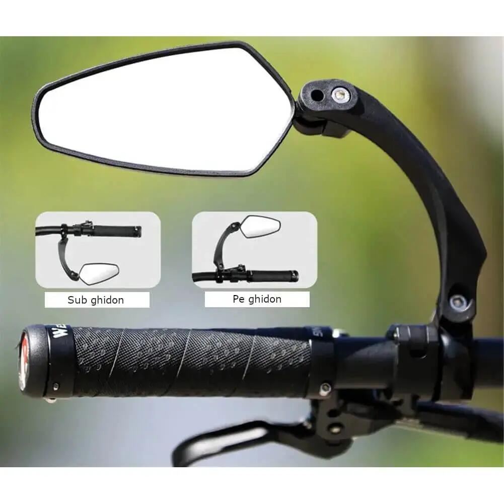 Oglinda retrovizoare bicicleta, scuter, moto, HD, reglabila 360 grade, stanga 6/6