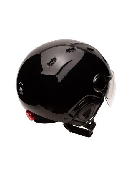 Capacete urbano Jet Cadence preto brilhante com viseira 3/6