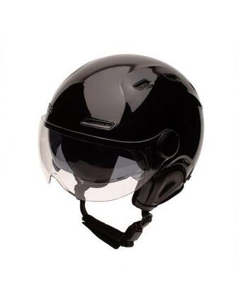 Casque urbain Jet Cadence Noir brillant avec visière