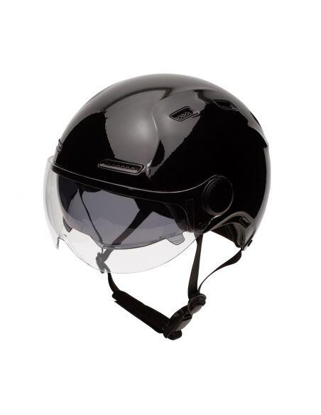 Capacete urbano Jet Cadence preto brilhante com viseira 2/6