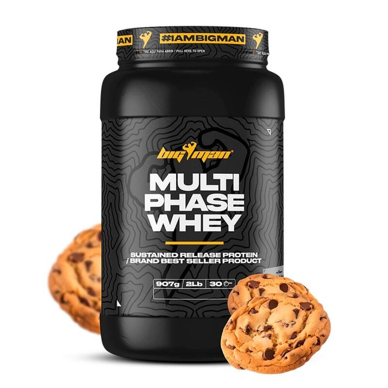 BigMan - MultiPhase Whey 910 g - Proteina Multifuente -  Sabor: Cookies