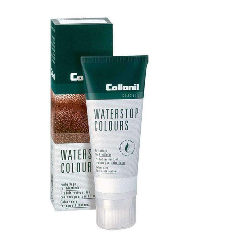 Crema de pantofi cu ulei de migdale Collonil Waterstop Colours, 75 ml, negru