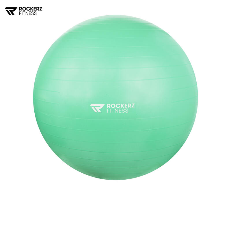 Palla da yoga con pompa - Palla da fitness - Verde menta - 65cm