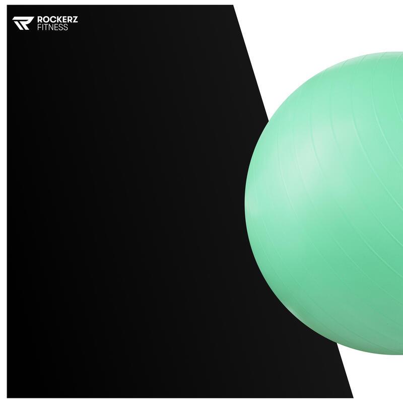 Bola de Pilates e Yoga com bomba verde - 65cm