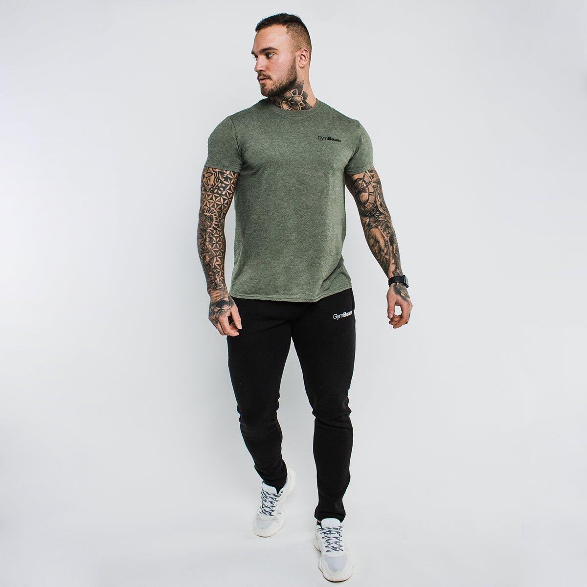 Uomo fitness pantaloni tuta neri Slimfit 3/5