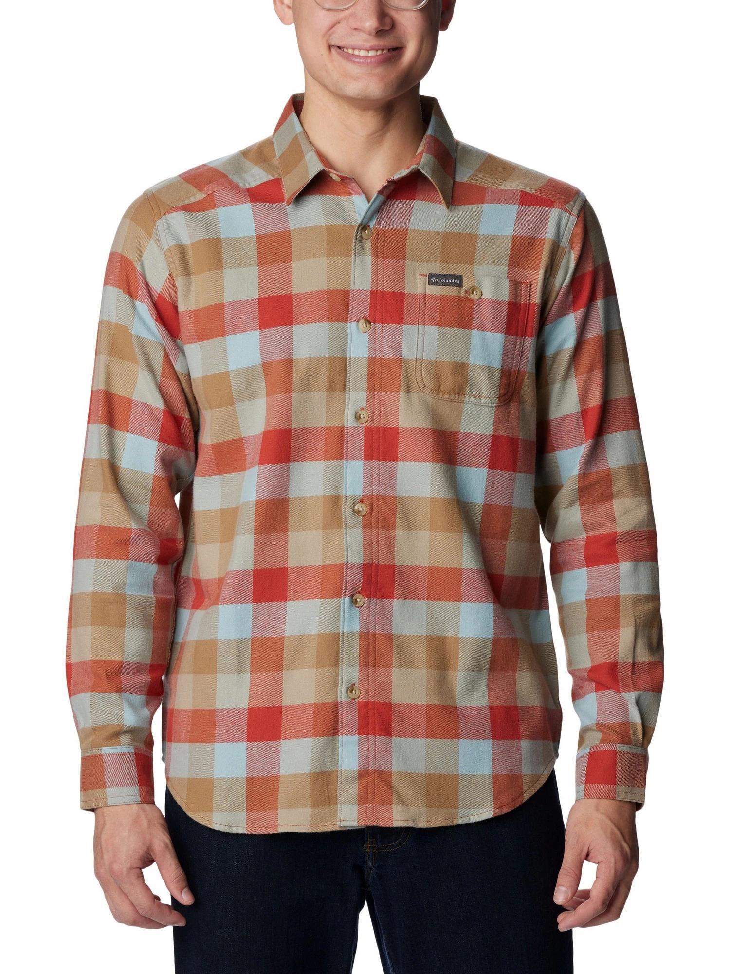 COLUMBIA Langarmhemd Cornell Woods Flannel Long Sleeve Shirt Herren - rot