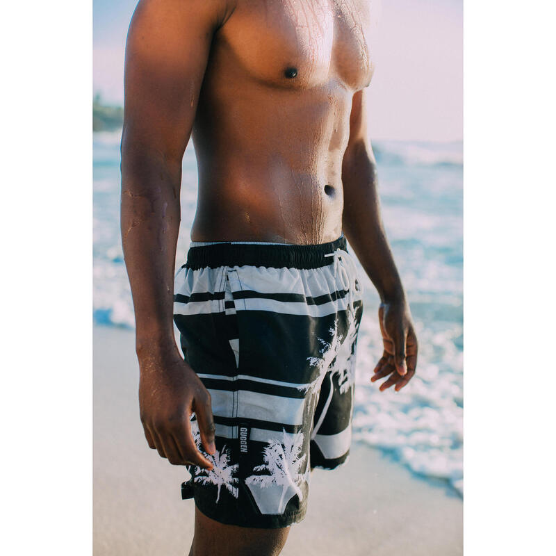 MAILLOT DE BAIN HOMME BOXER BACTIVE YOKE NOIR ORANGE