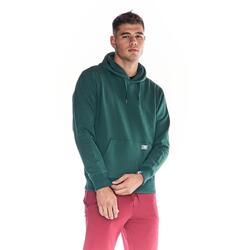 Basic herensweatshirt met capuchon en klein logozakje