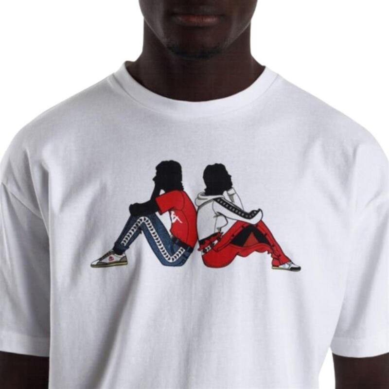 CAMISETA CASUAL HOMBRE KAPPA BANDA POP. White 321677W