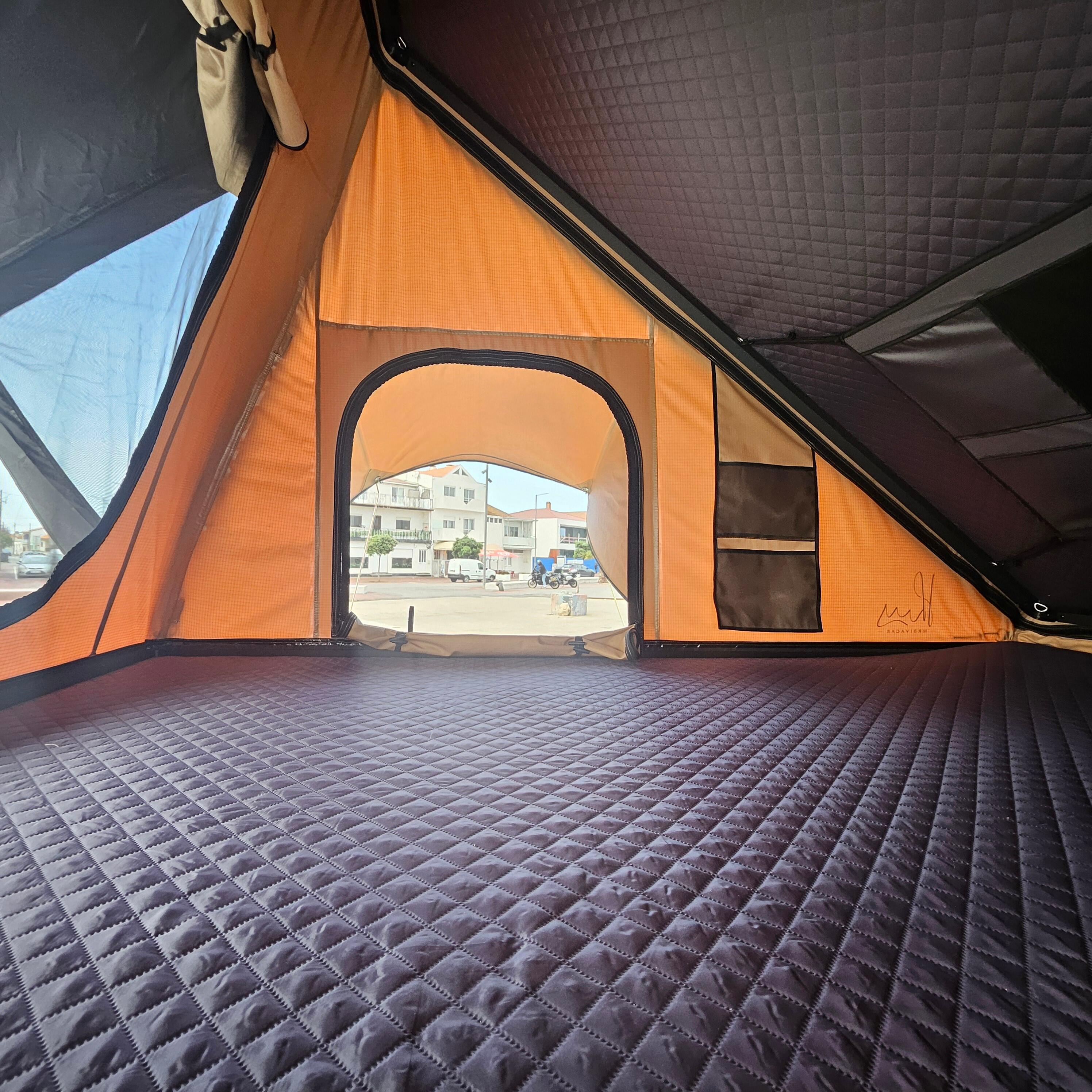 Tenda tejadilho HRB Horizon (Bege), Instalação universal, Alumínio, 3 Pessoas; 5/7