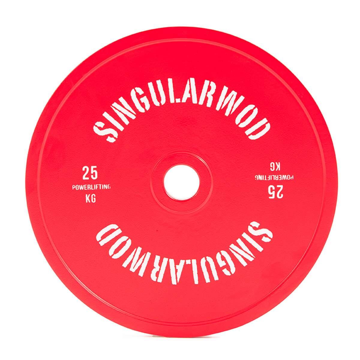 SINGULAR WOD Disco Powerlifting Rojo 25 kg Disco Pesas